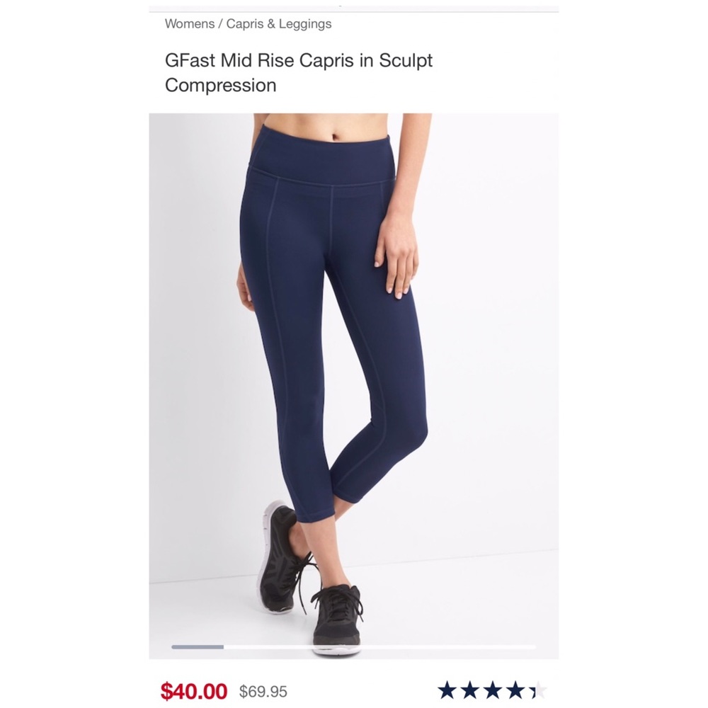 Gap GFast Mid-Rise Capris with Sculpt Compression